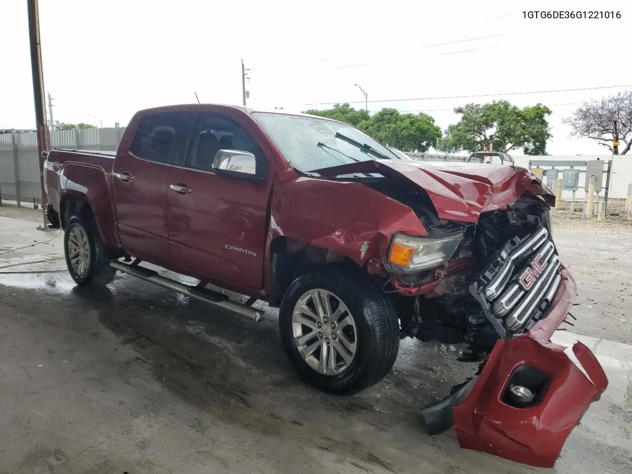 2016 GMC Canyon Slt VIN: 1GTG6DE36G1221016 Lot: 63597275