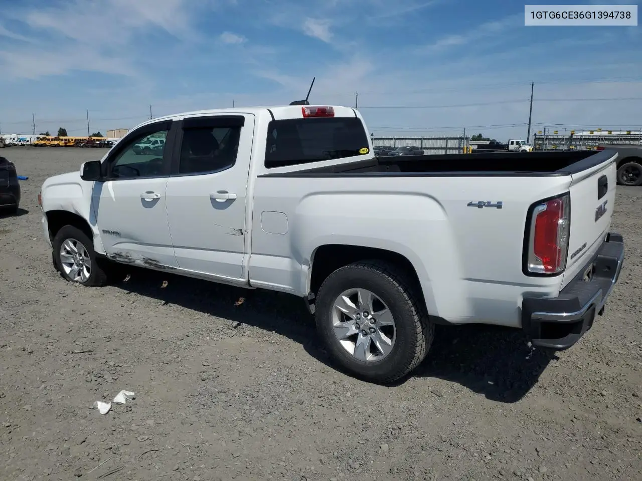 2016 GMC Canyon Sle VIN: 1GTG6CE36G1394738 Lot: 64516195