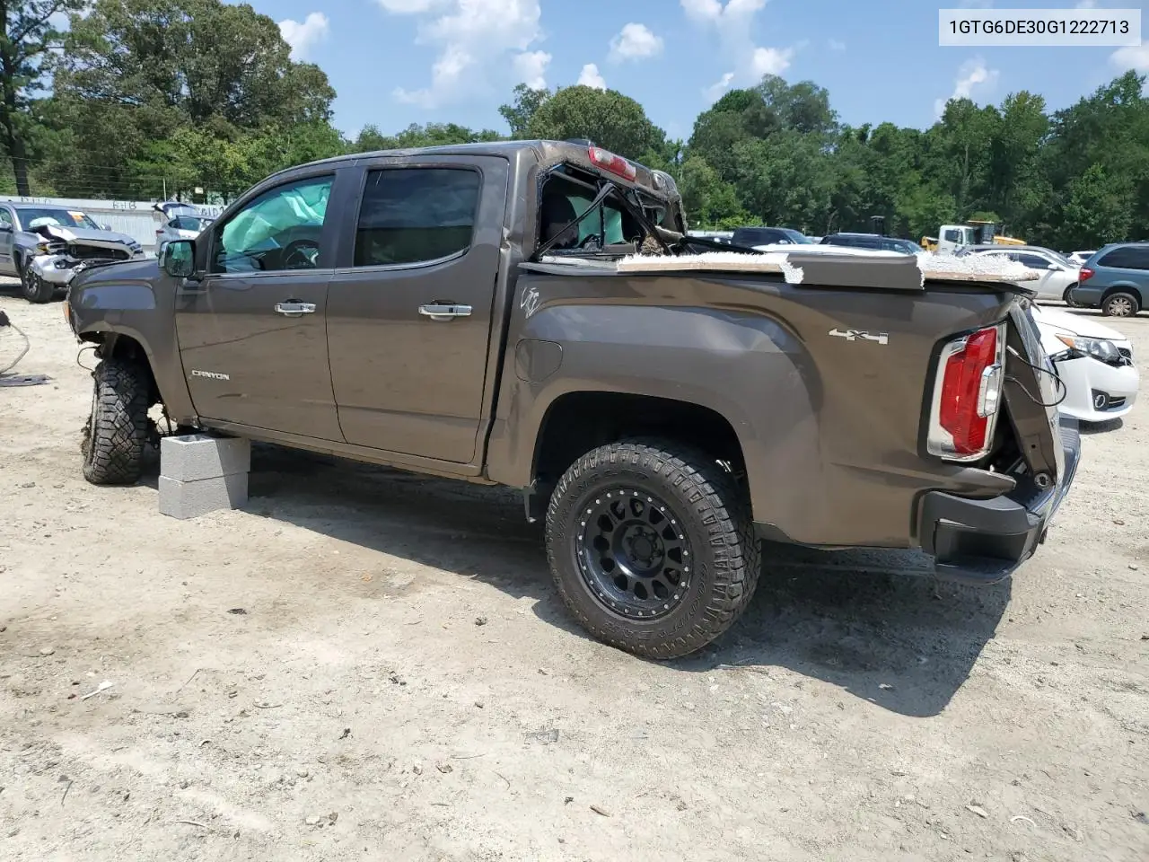 2016 GMC Canyon Slt VIN: 1GTG6DE30G1222713 Lot: 65680775
