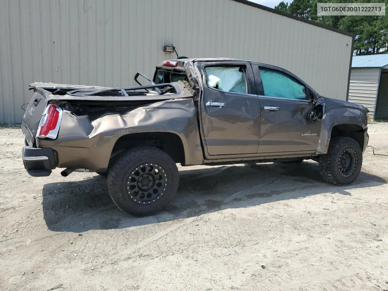 2016 GMC Canyon Slt VIN: 1GTG6DE30G1222713 Lot: 65680775
