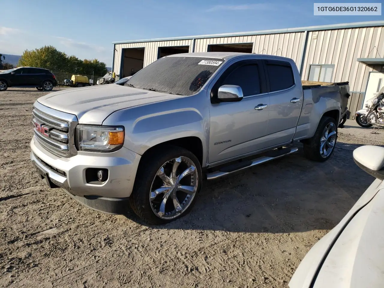 2016 GMC Canyon Slt VIN: 1GTG6DE36G1320662 Lot: 77380594