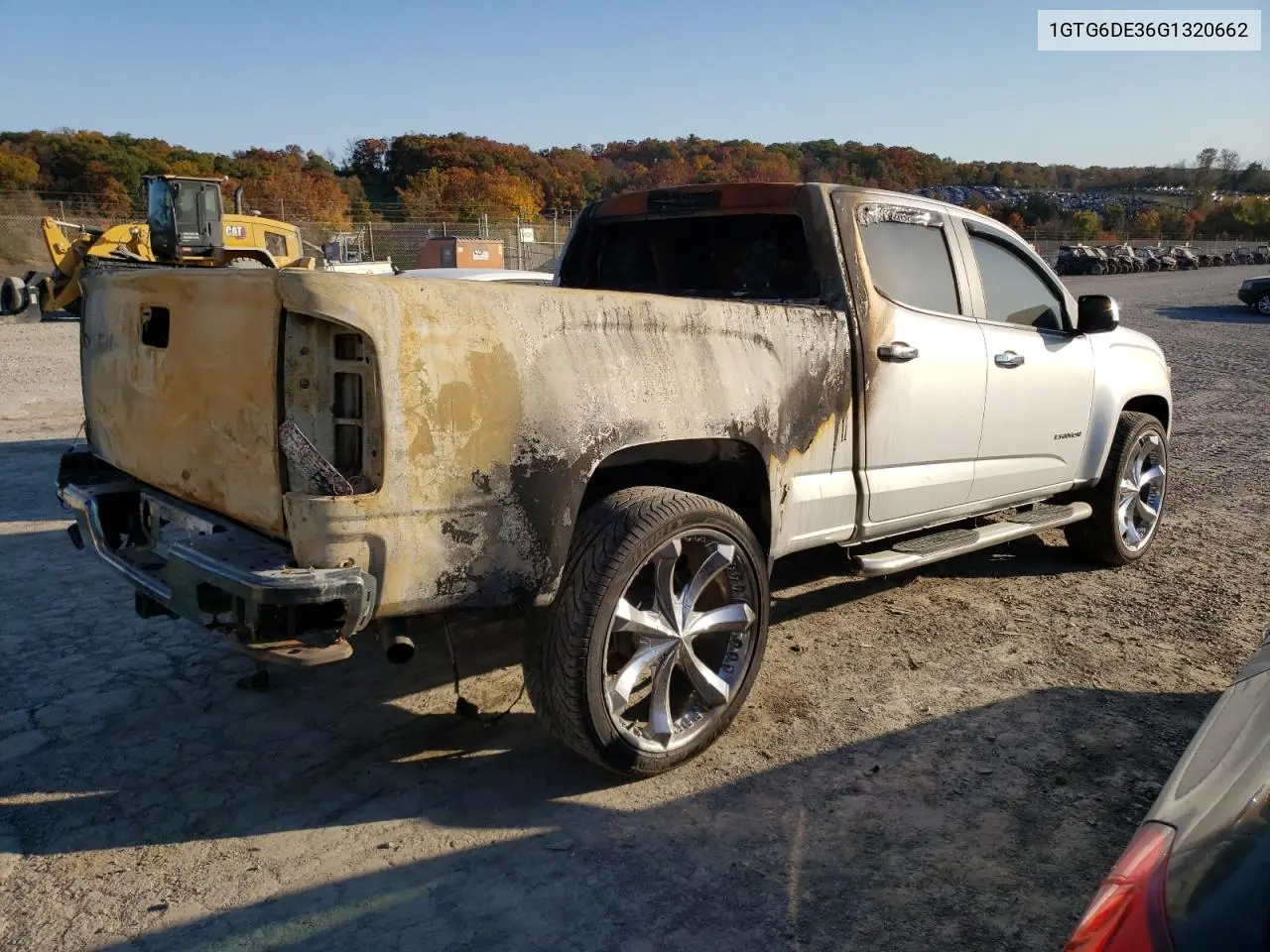 2016 GMC Canyon Slt VIN: 1GTG6DE36G1320662 Lot: 77380594