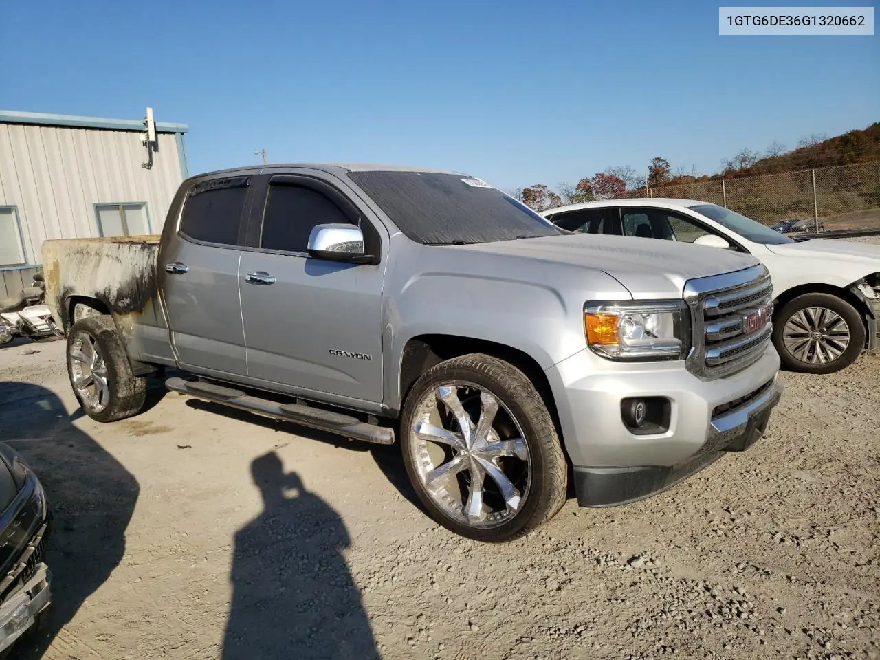 2016 GMC Canyon Slt VIN: 1GTG6DE36G1320662 Lot: 77380594