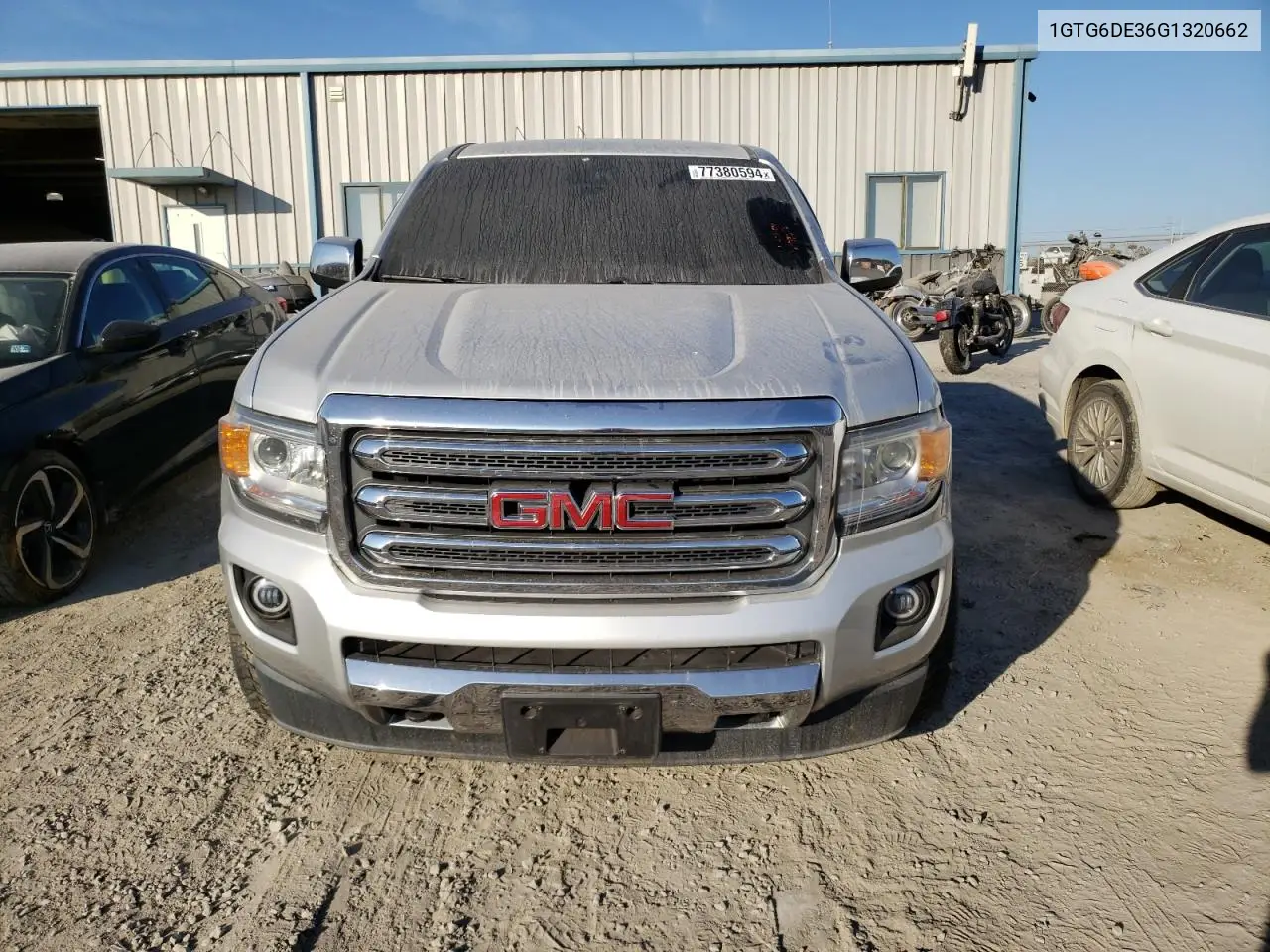 2016 GMC Canyon Slt VIN: 1GTG6DE36G1320662 Lot: 77380594