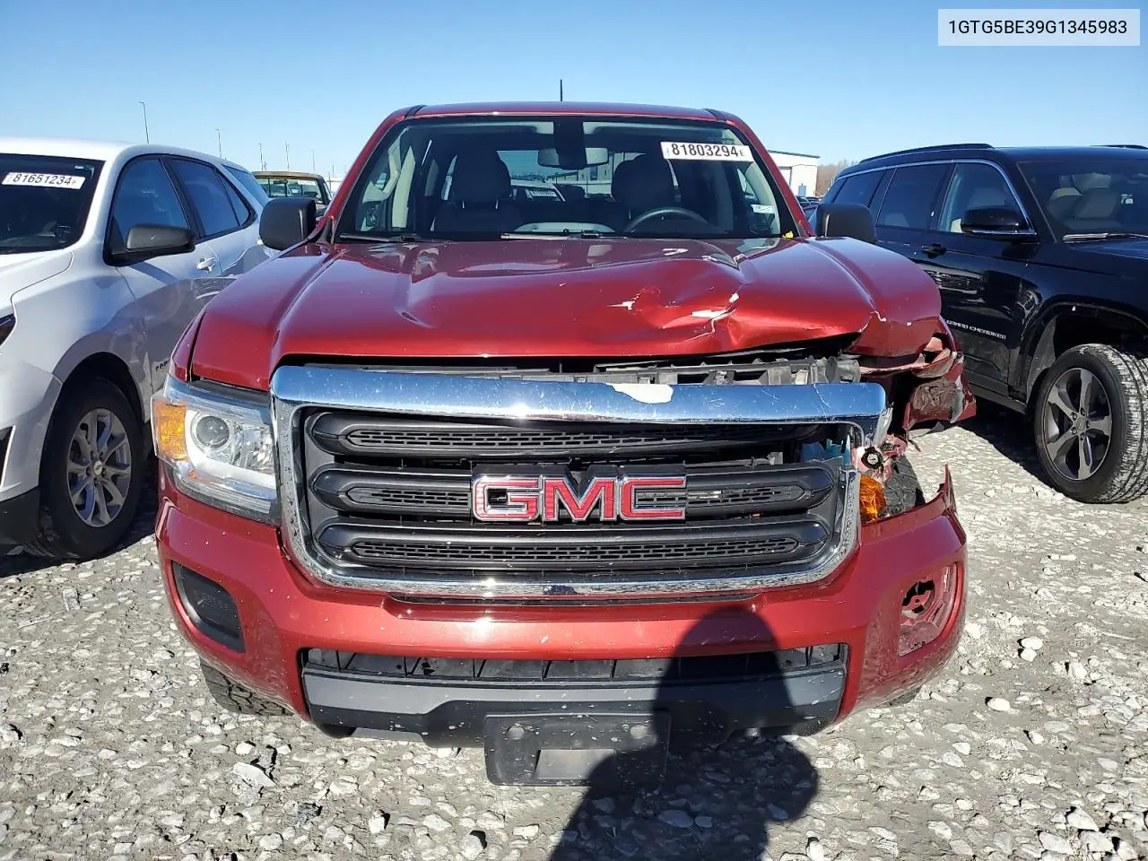 2016 GMC Canyon VIN: 1GTG5BE39G1345983 Lot: 81803294