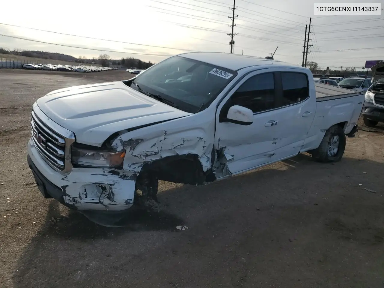 2017 GMC Canyon Sle VIN: 1GTG6CENXH1143837 Lot: 49699225