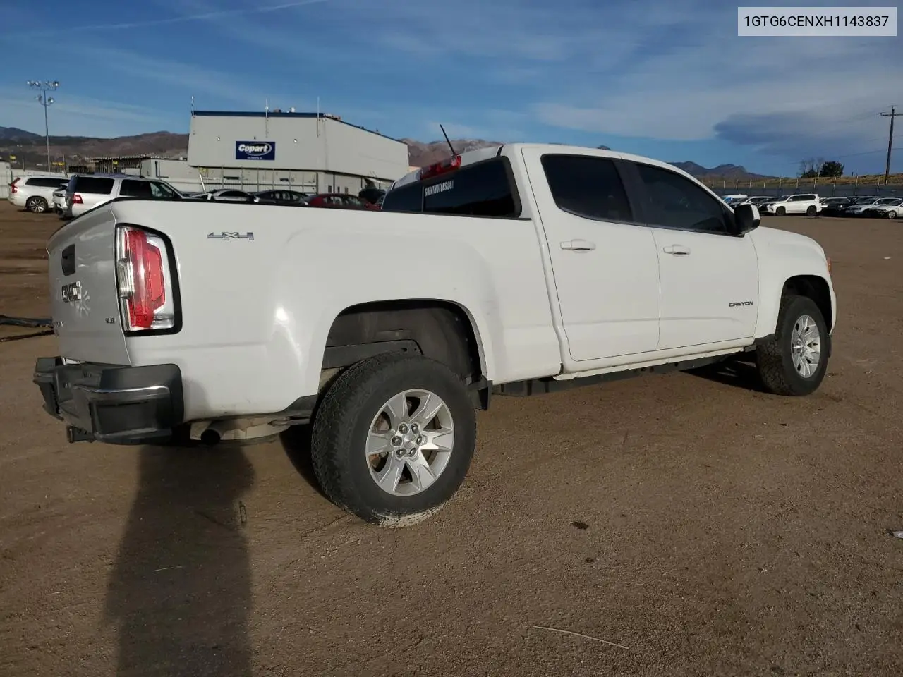2017 GMC Canyon Sle VIN: 1GTG6CENXH1143837 Lot: 49699225