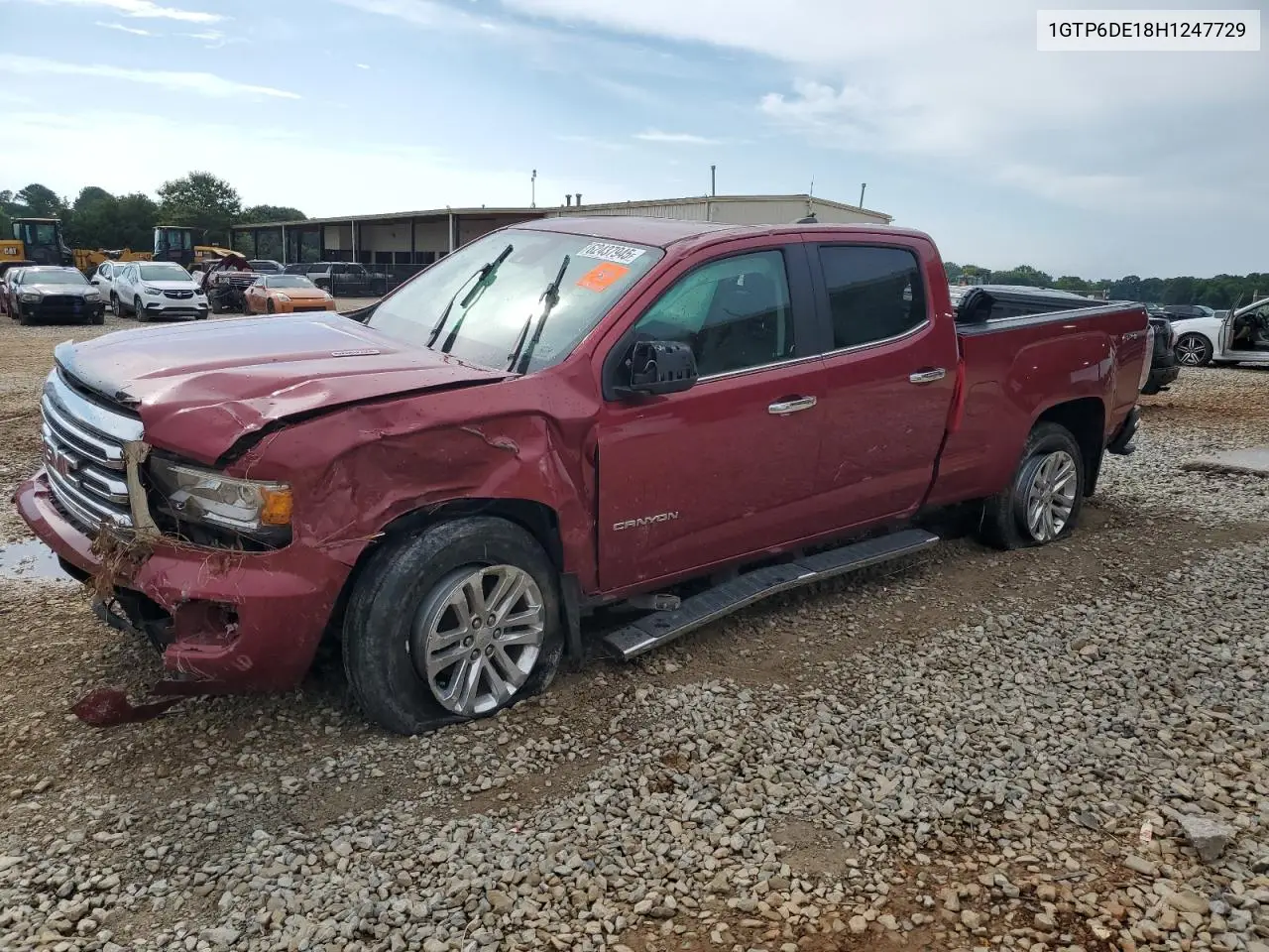 2017 GMC Canyon Slt VIN: 1GTP6DE18H1247729 Lot: 62437945