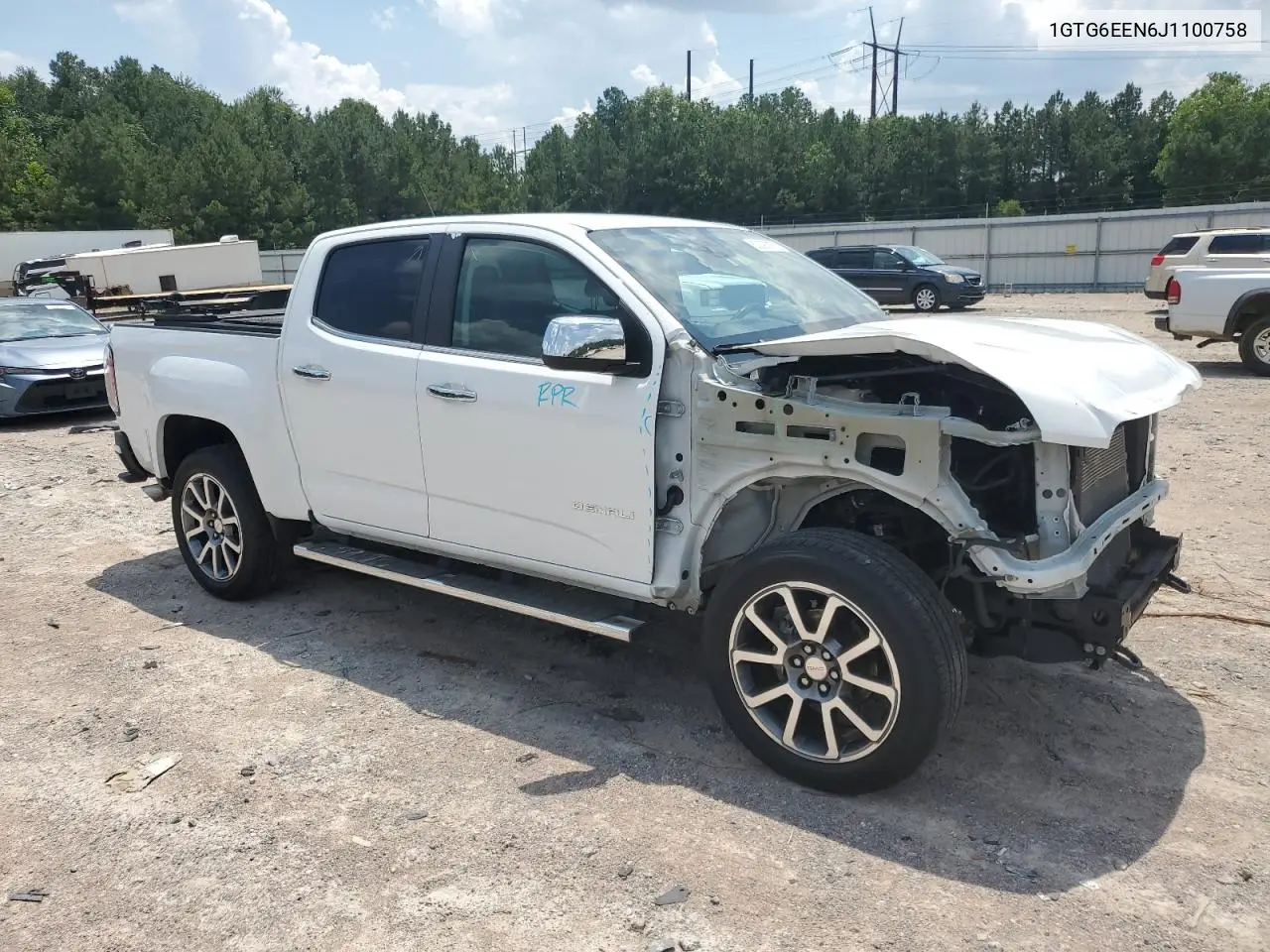 2018 GMC Canyon Denali VIN: 1GTG6EEN6J1100758 Lot: 62390055