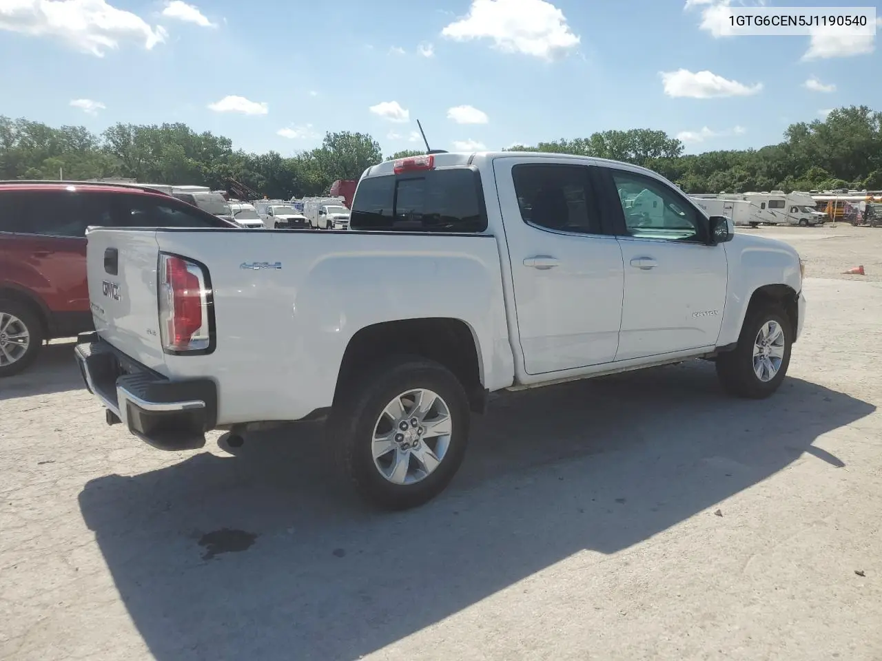2018 GMC Canyon Sle VIN: 1GTG6CEN5J1190540 Lot: 62425995
