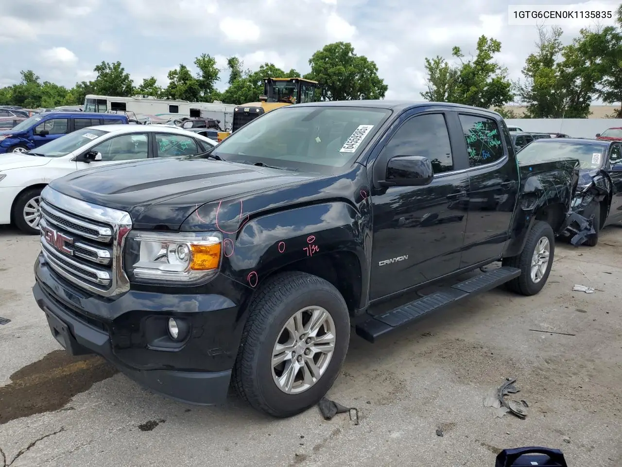 2019 GMC Canyon Sle VIN: 1GTG6CEN0K1135835 Lot: 64559385