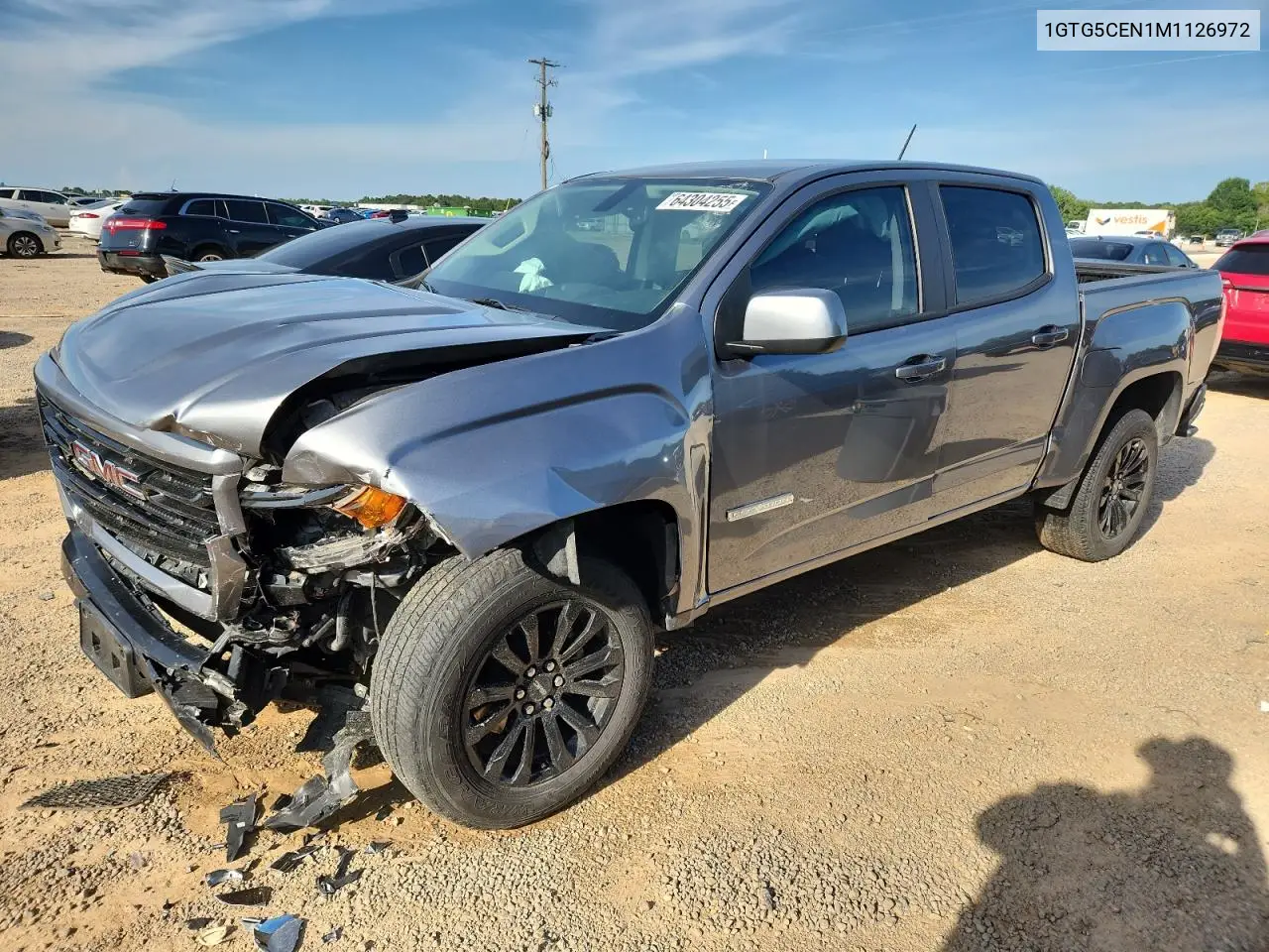 2021 GMC Canyon Elevation VIN: 1GTG5CEN1M1126972 Lot: 64304255