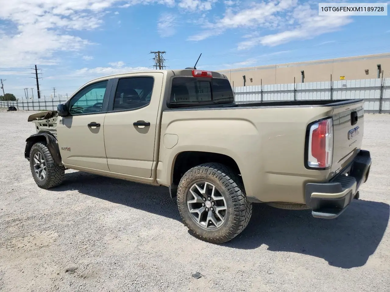 2021 GMC Canyon At4 VIN: 1GTG6FENXM1189728 Lot: 64811805