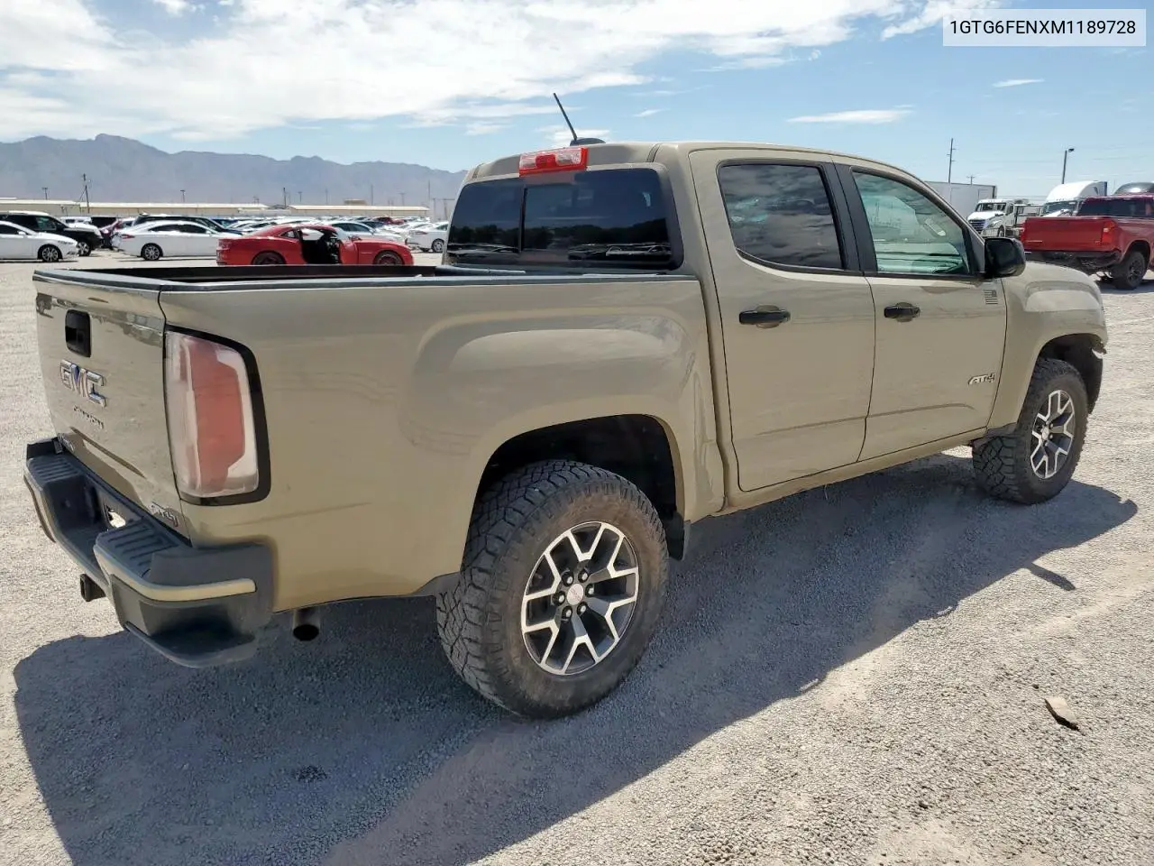 2021 GMC Canyon At4 VIN: 1GTG6FENXM1189728 Lot: 64811805