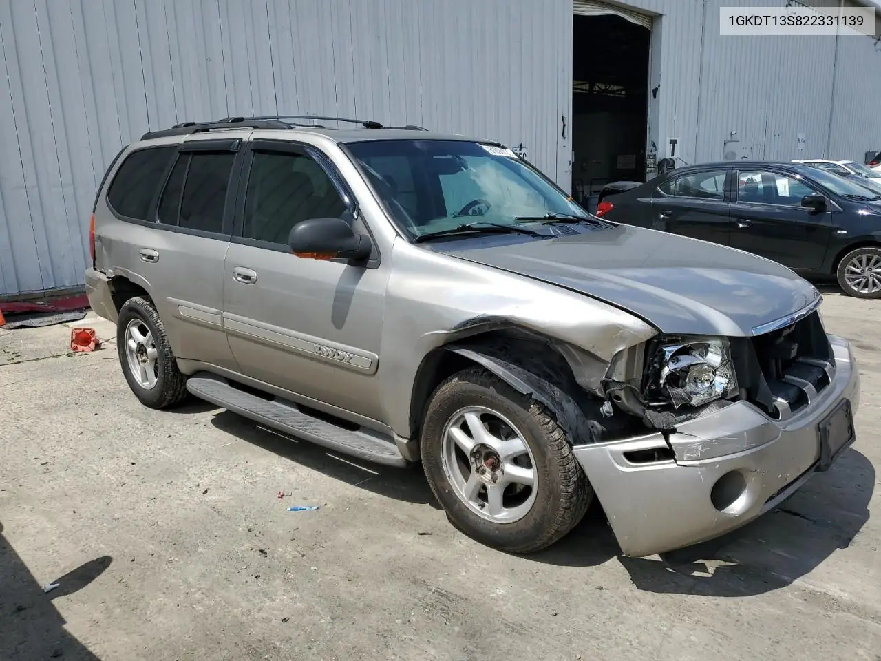 2002 GMC Envoy VIN: 1GKDT13S822331139 Lot: 61598125
