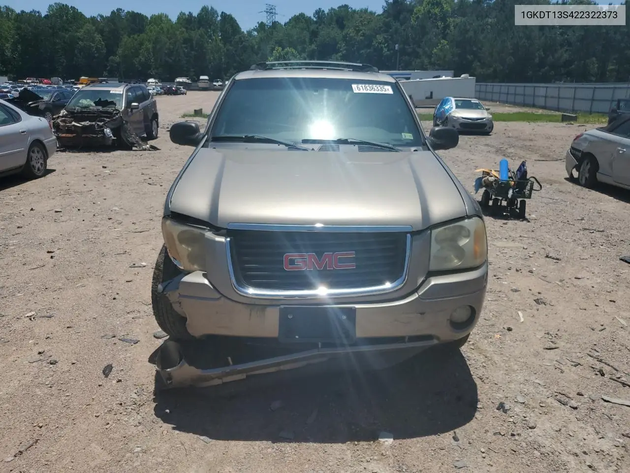 2002 GMC Envoy VIN: 1GKDT13S422322373 Lot: 61836335