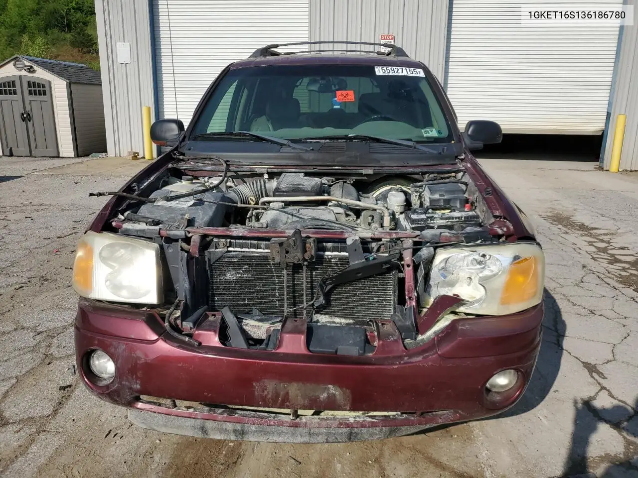2003 GMC Envoy Xl VIN: 1GKET16S136186780 Lot: 55927155
