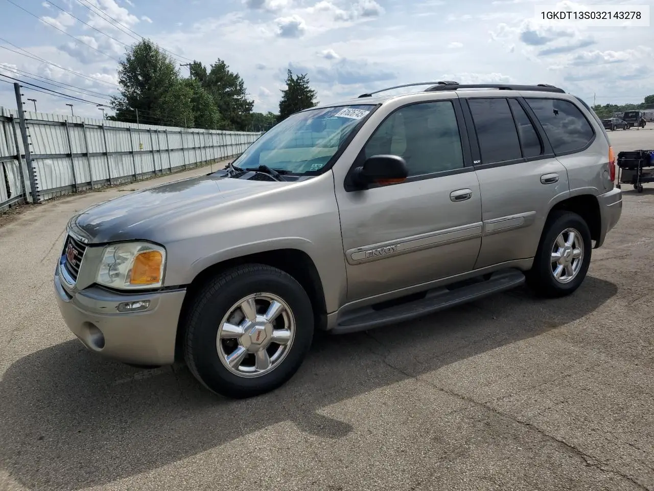 2003 GMC Envoy VIN: 1GKDT13S032143278 Lot: 61626745