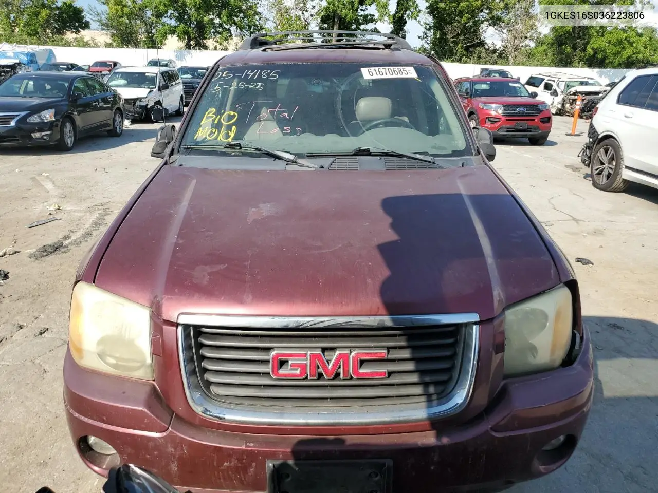 2003 GMC Envoy Xl VIN: 1GKES16S036223806 Lot: 61670685