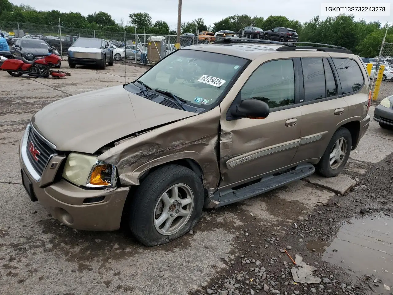2003 GMC Envoy VIN: 1GKDT13S732243278 Lot: 62725425
