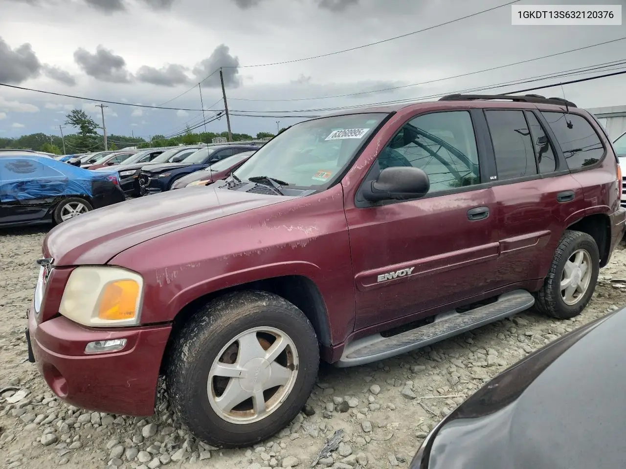 2003 GMC Envoy VIN: 1GKDT13S632120376 Lot: 63260995