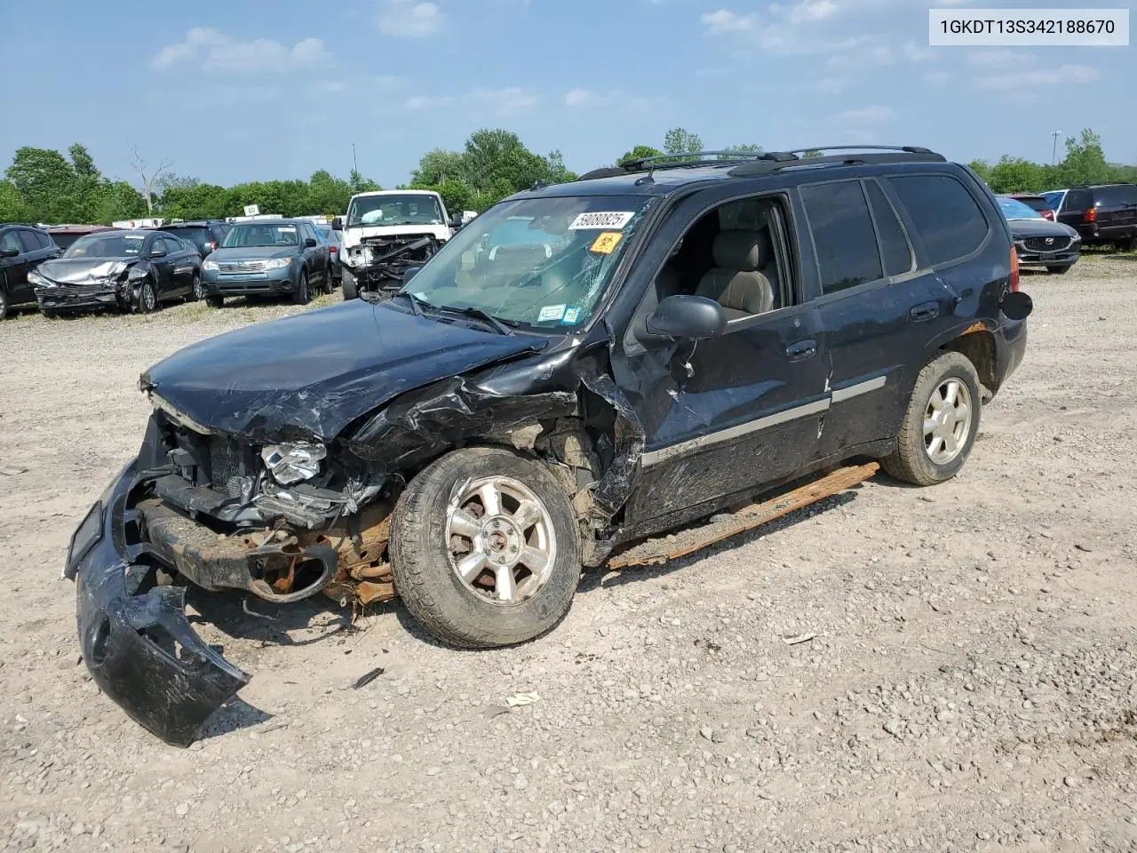 2004 GMC Envoy VIN: 1GKDT13S342188670 Lot: 59080825