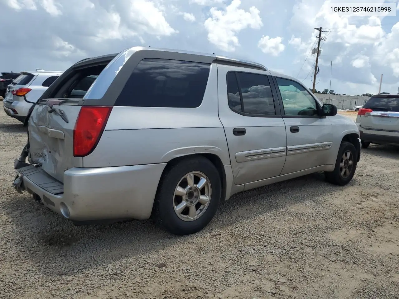 2004 GMC Envoy Xuv VIN: 1GKES12S746215998 Lot: 61613485