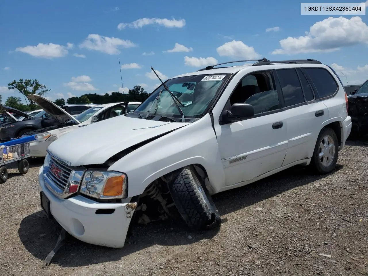 2004 GMC Envoy VIN: 1GKDT13SX42360404 Lot: 62078415