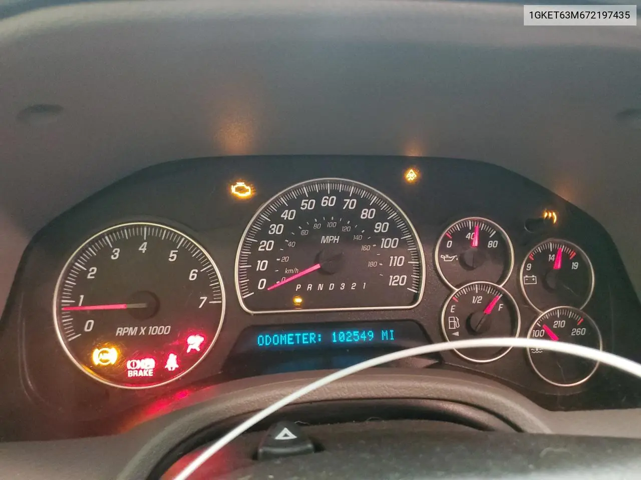 2007 GMC Envoy Denali VIN: 1GKET63M672197435 Lot: 61371585
