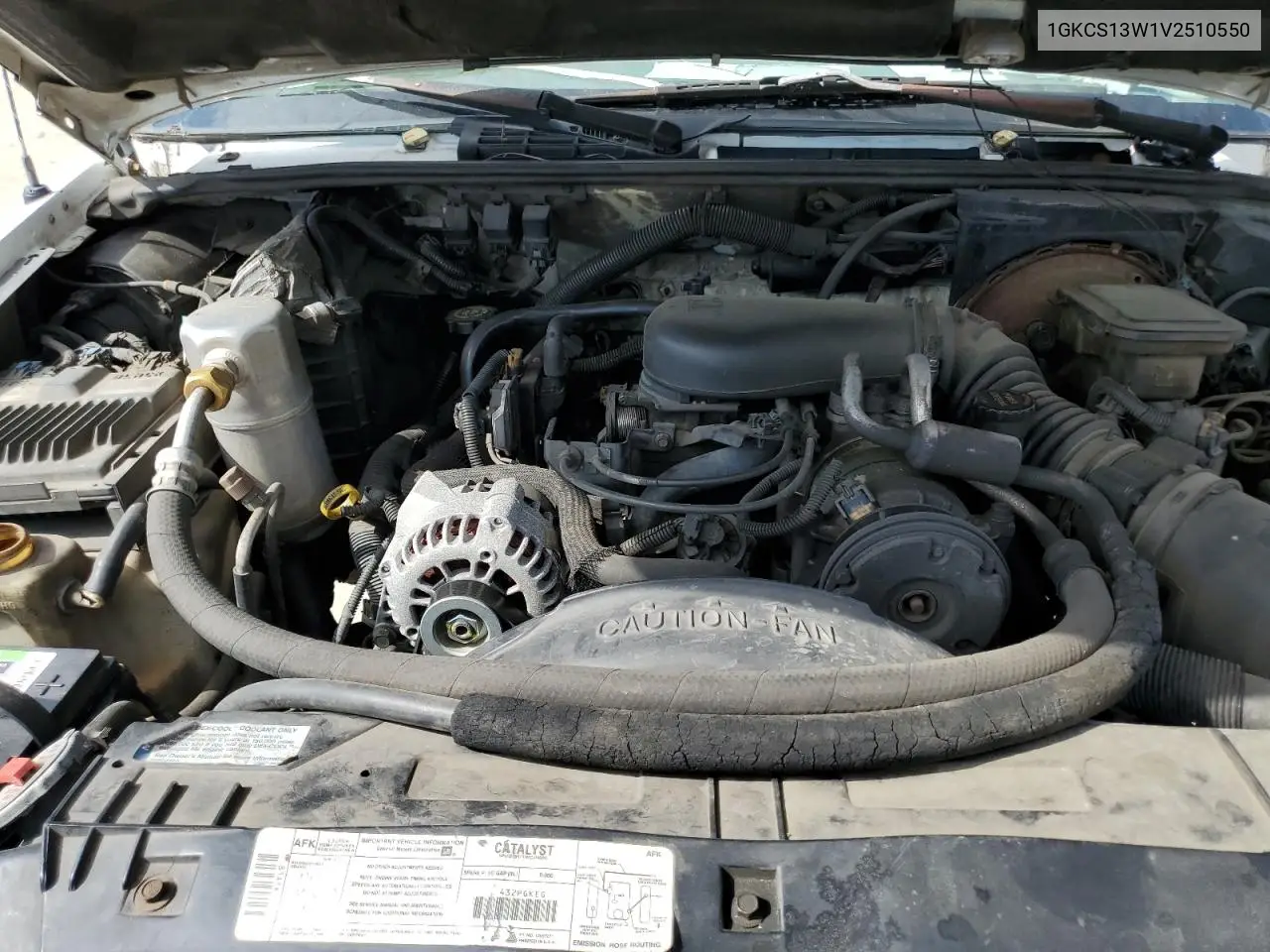 1997 GMC Jimmy VIN: 1GKCS13W1V2510550 Lot: 58055505