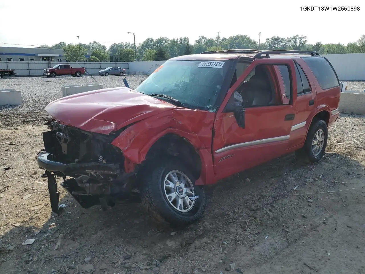 1998 GMC Jimmy VIN: 1GKDT13W1W2560898 Lot: 58831125