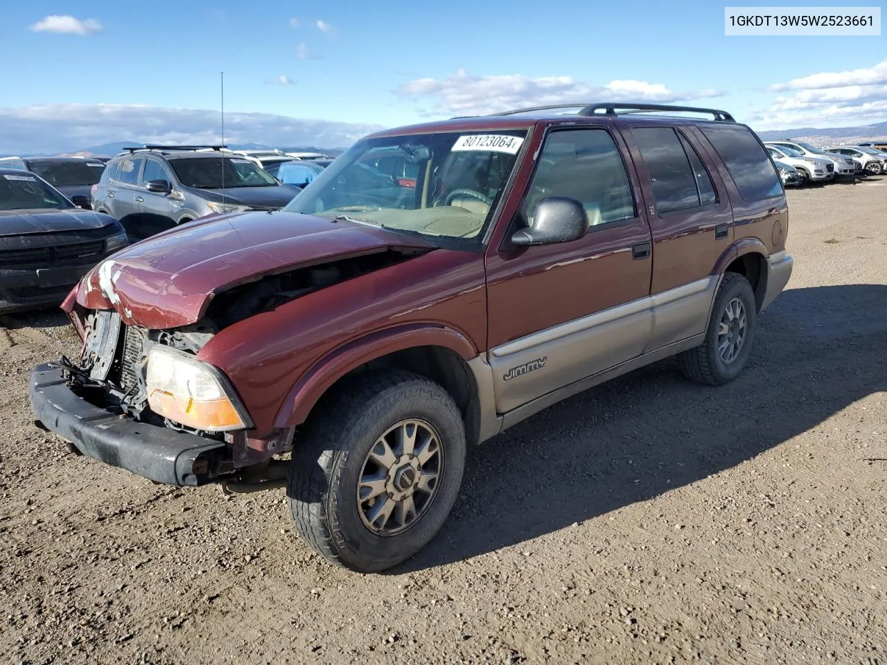 1998 GMC Jimmy VIN: 1GKDT13W5W2523661 Lot: 80123064