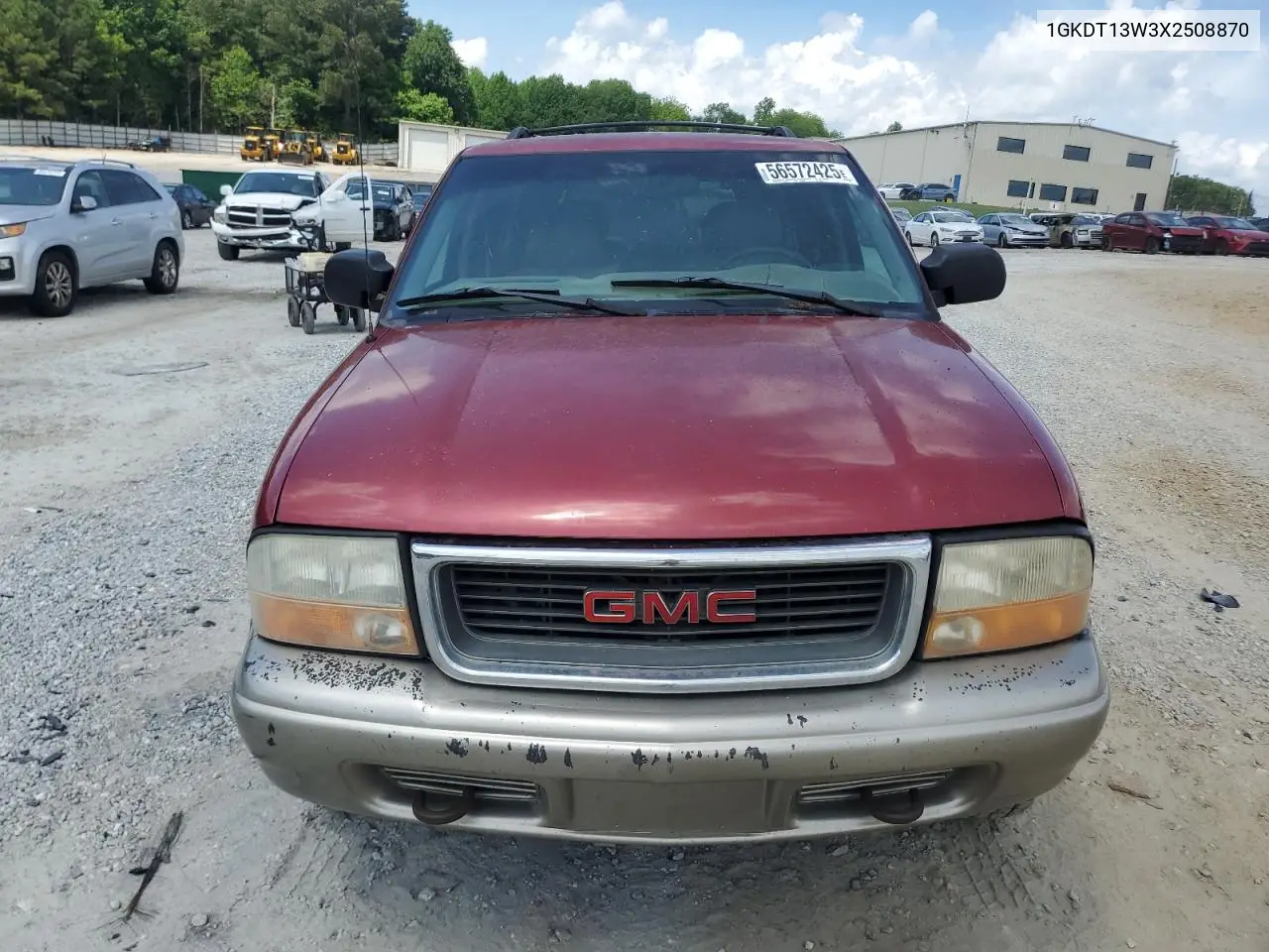 1999 GMC Jimmy VIN: 1GKDT13W3X2508870 Lot: 56572425