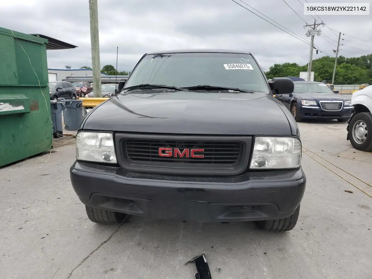 2000 GMC Jimmy VIN: 1GKCS18W2YK221142 Lot: 55846075