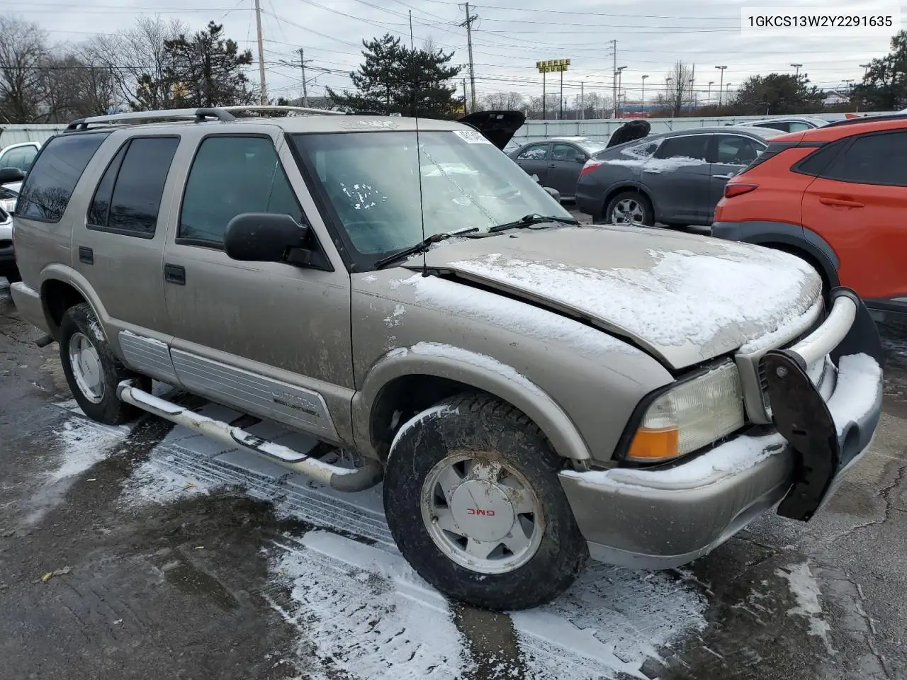 2000 GMC Jimmy VIN: 1GKCS13W2Y2291635 Lot: 55931505