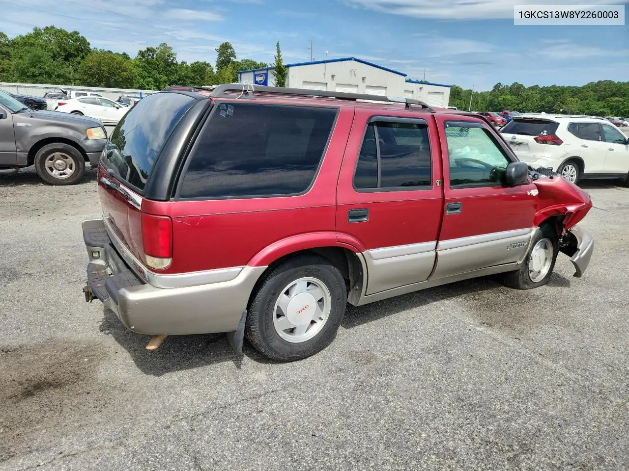 2000 GMC Jimmy VIN: 1GKCS13W8Y2260003 Lot: 59755175