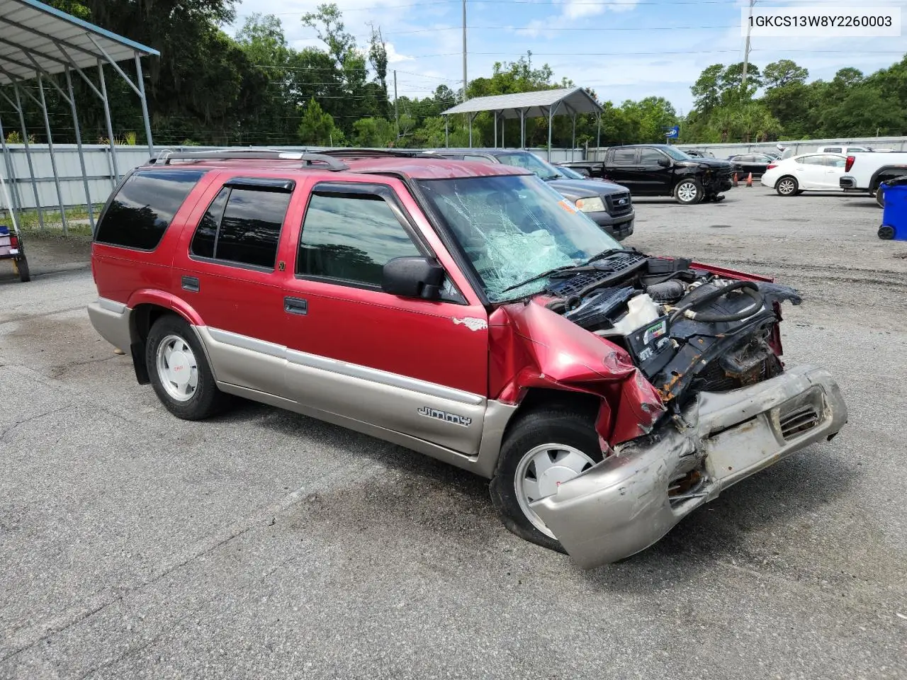 2000 GMC Jimmy VIN: 1GKCS13W8Y2260003 Lot: 59755175