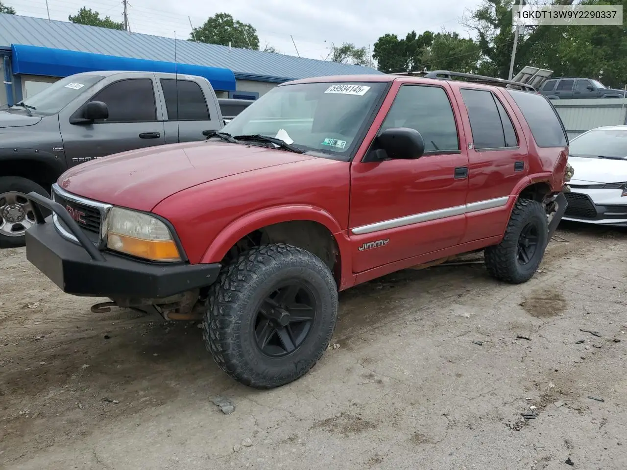 2000 GMC Jimmy / Envoy VIN: 1GKDT13W9Y2290337 Lot: 59934145