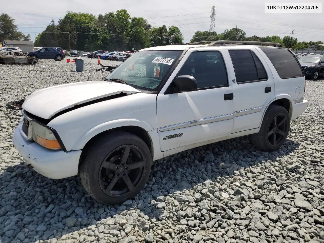 2001 GMC Jimmy VIN: 1GKDT13W512204706 Lot: 55777255