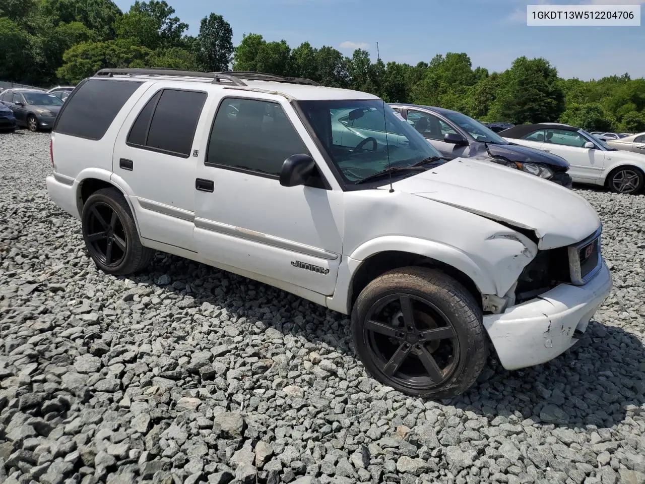 2001 GMC Jimmy VIN: 1GKDT13W512204706 Lot: 55777255