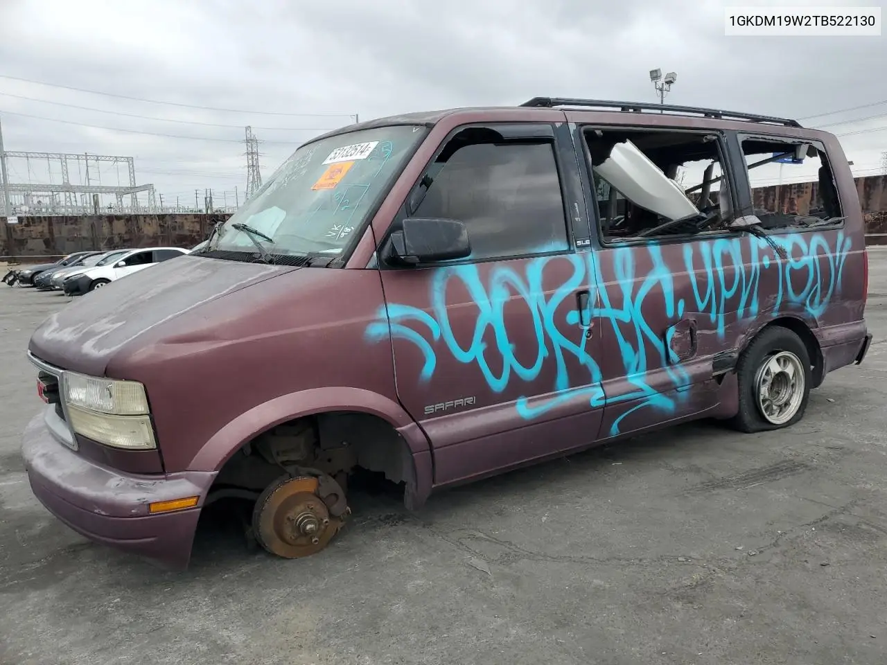 1996 GMC Safari Xt VIN: 1GKDM19W2TB522130 Lot: 55349695