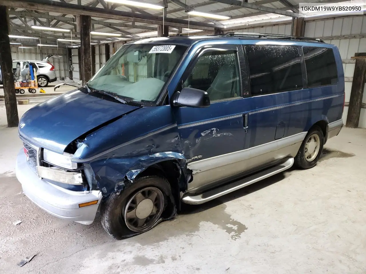 2000 GMC Safari Xt VIN: 1GKDM19W9YB520950 Lot: 59372885