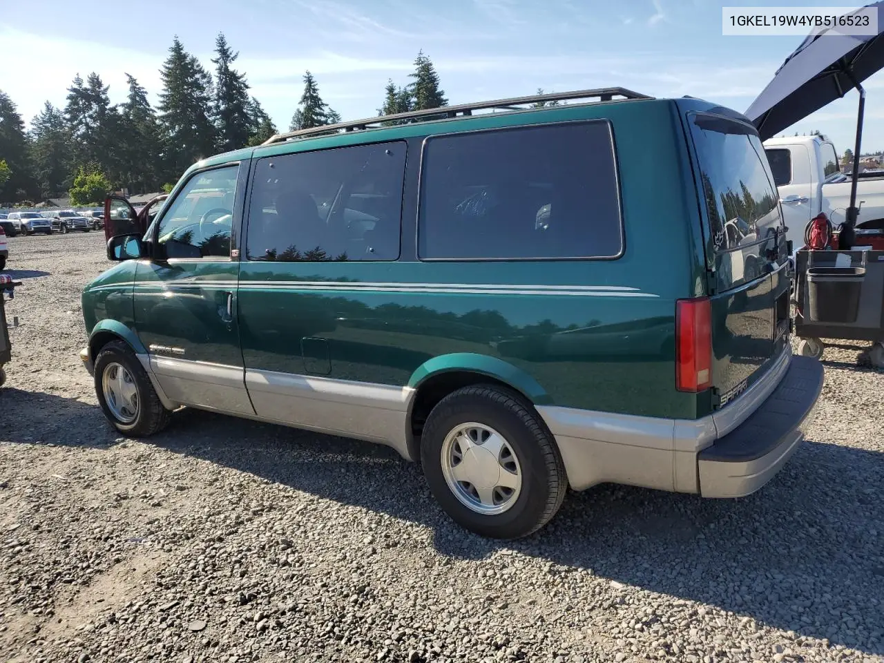 2000 GMC Safari Xt VIN: 1GKEL19W4YB516523 Lot: 63118025