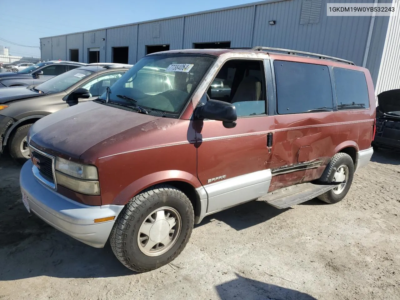 2000 GMC Safari Xt VIN: 1GKDM19W0YB532243 Lot: 77384054