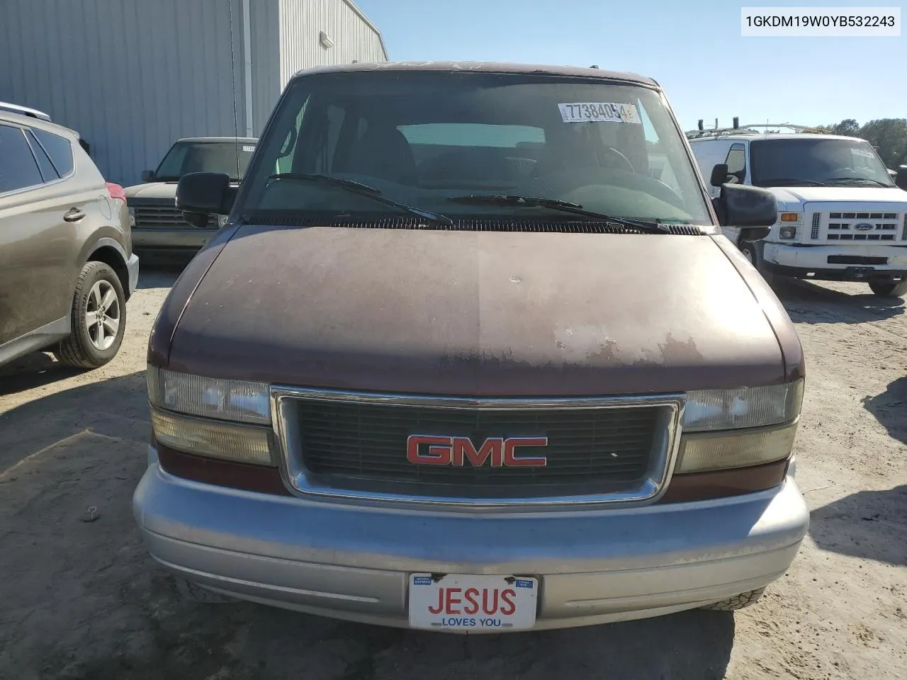 2000 GMC Safari Xt VIN: 1GKDM19W0YB532243 Lot: 77384054