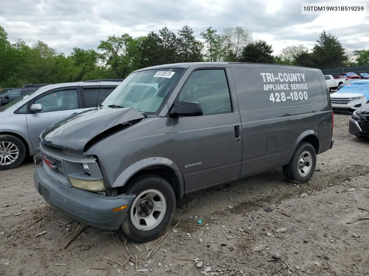 2001 GMC Safari Xt VIN: 1GTDM19W31B519259 Lot: 54138575