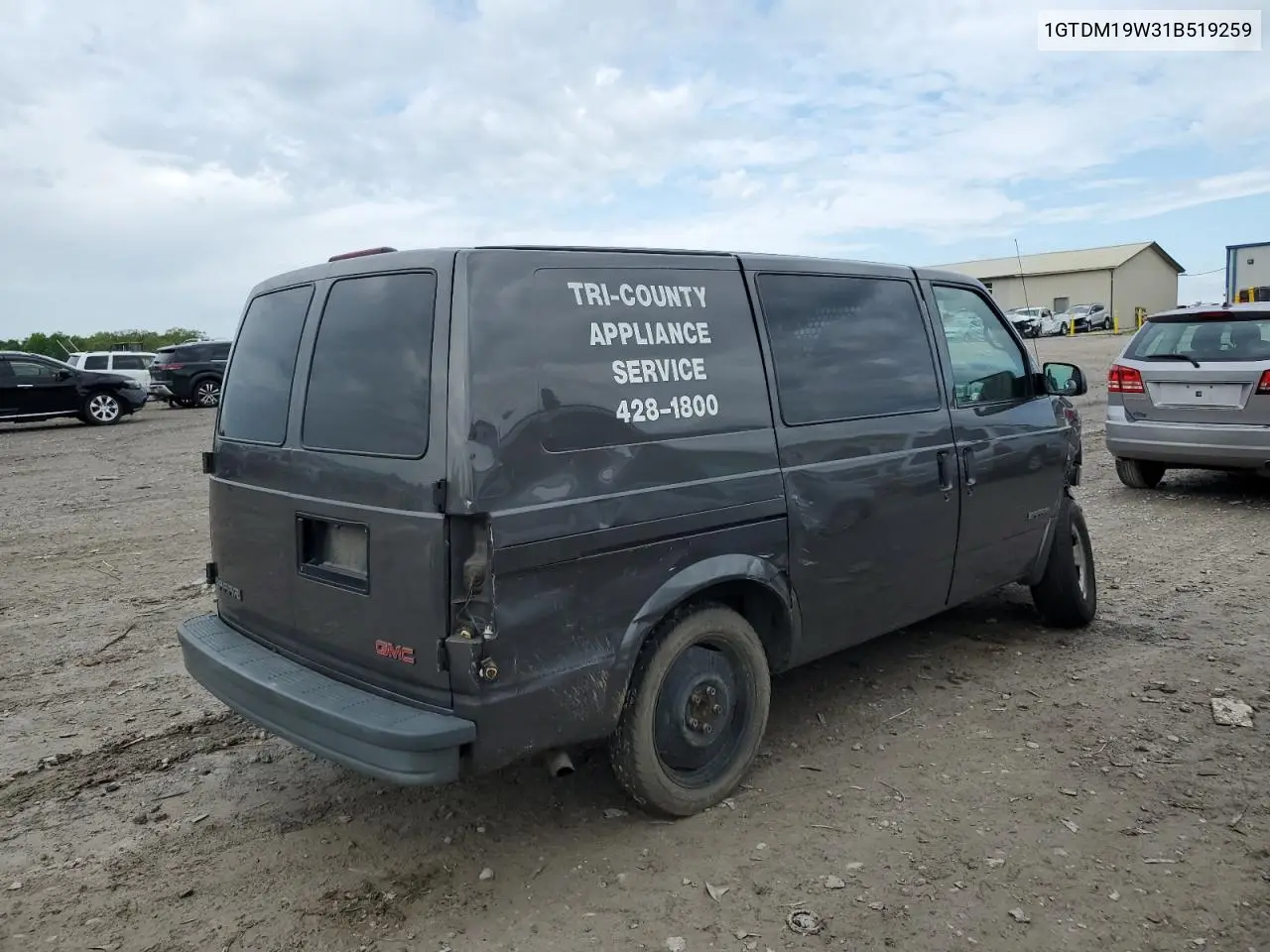 2001 GMC Safari Xt VIN: 1GTDM19W31B519259 Lot: 54138575