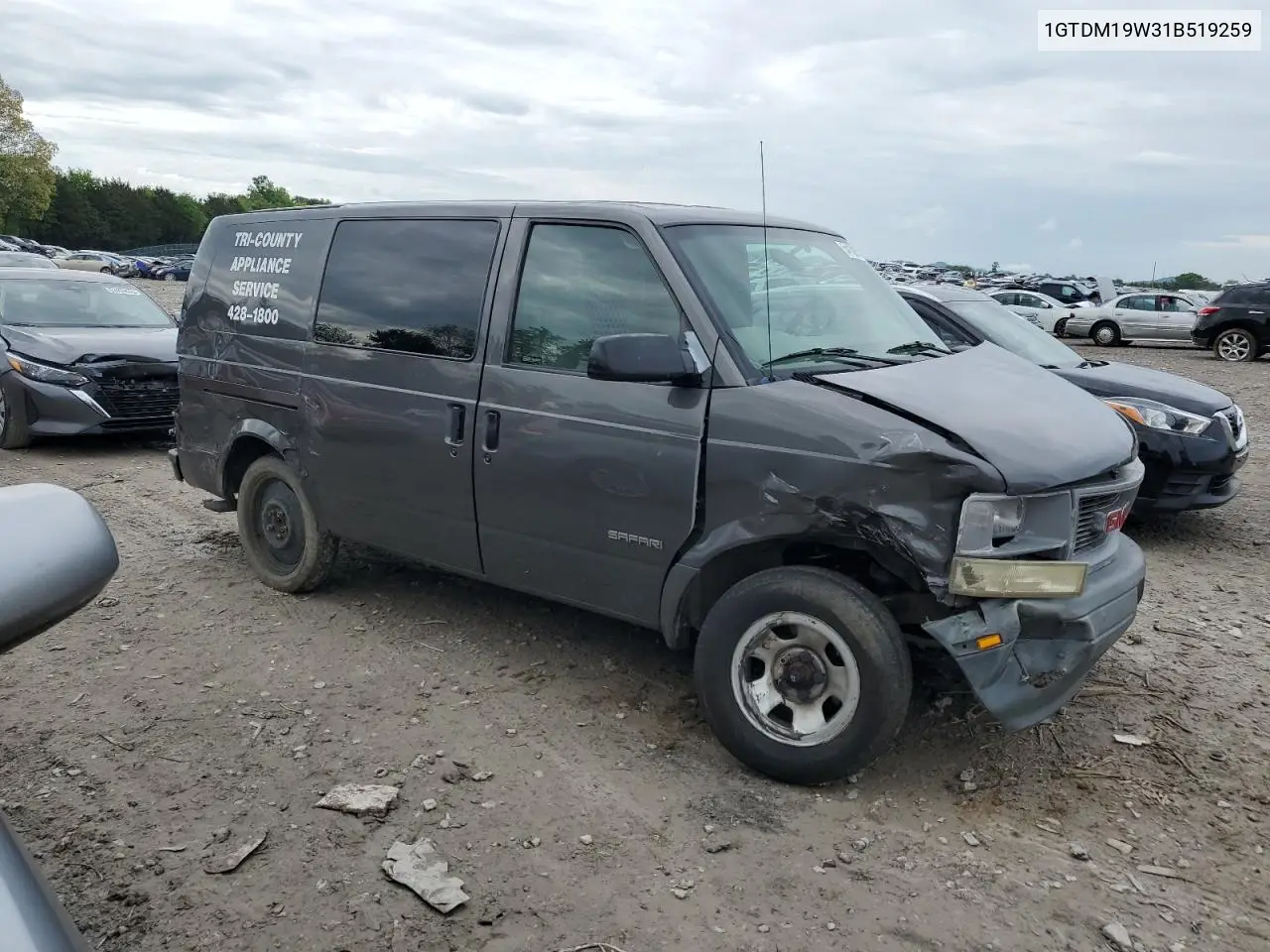 2001 GMC Safari Xt VIN: 1GTDM19W31B519259 Lot: 54138575