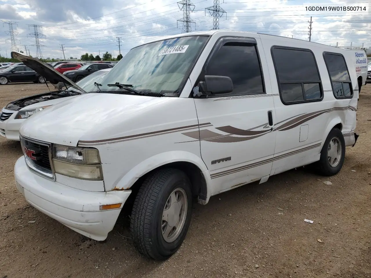 2001 GMC Safari Xt VIN: 1GDDM19W01B500714 Lot: 58721485