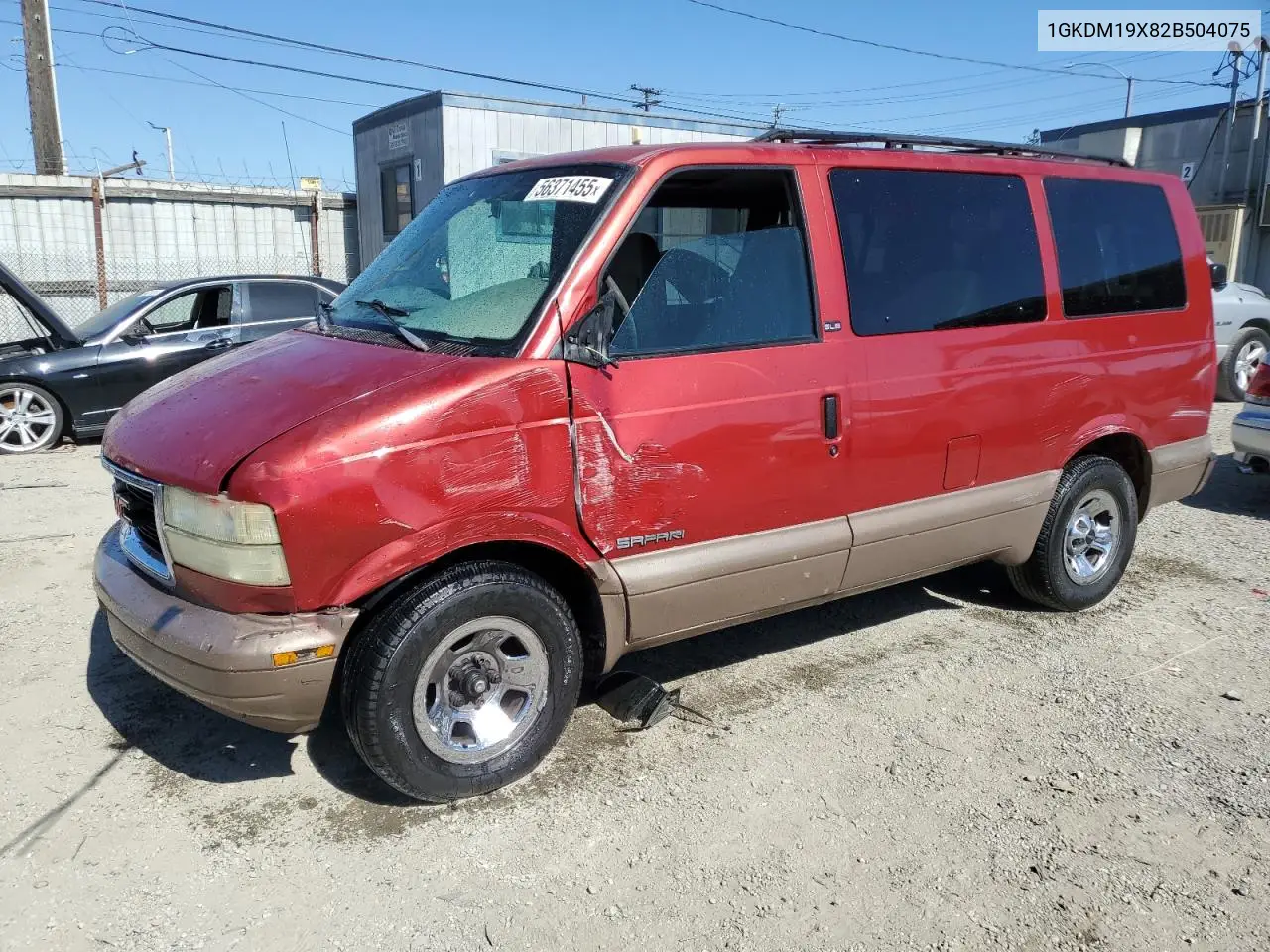 2002 GMC Safari Xt VIN: 1GKDM19X82B504075 Lot: 56371455